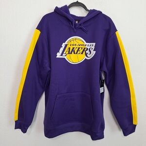 NBA "NEW" Los Angeles Purple Lakers Logo Sports Comfy Pullover Hoodie Size XXL